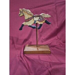 Carousel Horse Handpainted On Display Stick  Approx. 7 Inches Horse Pony Decor
